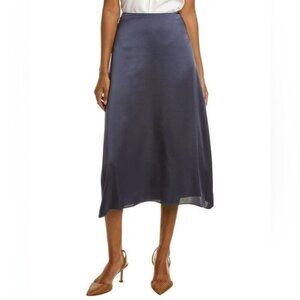 Vince Navy Midi Skirt
